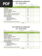 PE 4 Checklist