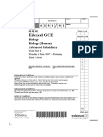 Edexcel GCE: Biology Biology (Human) Advanced Subsidiary