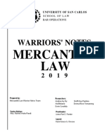 Warriors' Notes: Mercantile LAW