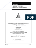 Module 2 - SAMPLE OF REPORT WRITING FORMAT