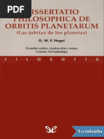 Las Orbitas de Los Planetas - Georg Wilhelm Friedrich Hegel