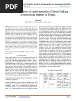 An Analysis Report of Implementation of Smart Parking System Using Internet of Things