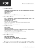 Specialization Vs Generalization PDF