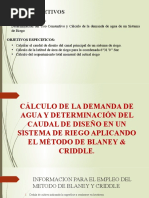 Determinacion Del Uso Consuntivo y Calculo de La Demanda de Agua