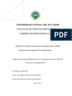 Adicción Al Internet y Autoestima en Adolescentes: Unidad Educativa Fiscomisional La Inmaculada