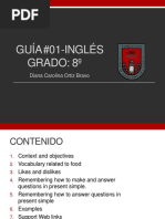 Guía #01-Inglés GRADO: 8º: Diana Carolina Ortiz Bravo