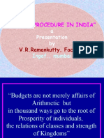 Budget Procedure in India": A Presentation by