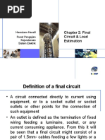 Chapter 2: Final Circuit & Load Estimation: Hasnizam Hanafi Pusat Pengajian Kejuruteraan Sistem Elektrik