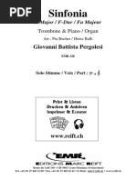 Giovanni Battista Pergolesi - Sinfonia For Trombone and Piano (Piano Part)