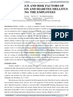 Prevalence and Risk Factors of Hypertension and Diabetes Mellitus Among The Employees