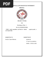 National Law Institute University Bhopal: Project Work ON Sociology of Law - I B.A.Ll.B (Honours)