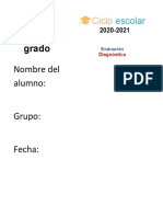 Prueba Diagnostica Ciencias Quinto Grado