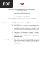 Processed Food Registration (PerKBPOM 27 Yr 2017)