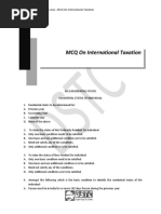 Chapter 26 MCQs On International Taxation