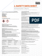 Material Safety Data Sheet: Photopolymer Resin