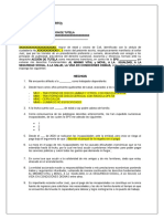 Modelo de Acción de Tutela en Contra de Eps para Pago de Incapaciades de Origen Comun