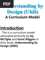 Understanding by Design (UbD)