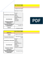 Fichas Tecnicas de Alimentos