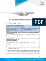 Guia de Actividades y Rúbrica de Evaluación Fase 1 PATOLOGIA