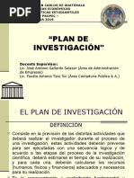 Presentación PLAN DE INVESTIGACIÓN 2019