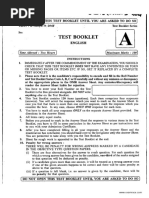 Test Booklet: Not Open This Test Booklet Until You Are Asked To Do So T.B.C.: B-Abqa-N-Dmf