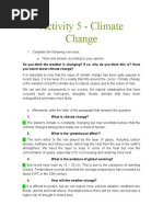 Activity 5 - Climate Change