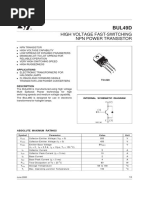 BUL49D: High Voltage Fast-Switching NPN Power Transistor