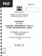 Geology of Nakuru - Thompson Falls Area