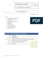 Guía de Aprendizaje CURSO 2017/18: Plan 14ia - Grado en Ingeniería Aeroespacial