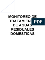 Monitoreo de Tratamiento de Aguas Residuales Domesticas