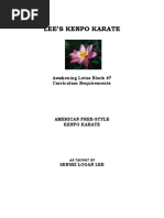 Lee'S Kenpo Karate: Awakening Lotus Block #7 Curriculum Requirements