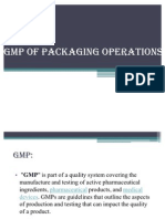 GMP of Packaging Operations