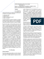 Filosofía 11° - La Reflexión Filosófica Sobre El Ser Humano y El Sentido de La Existencia