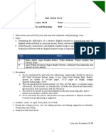 MID TERM TEST (Phonetic and Phonology)