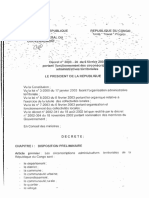 Congo Decret 2003 20 Fonctionnement Circonscriptions Administratives Territoriales