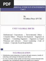 Ge6075 Professional Ethics in Engineering Unit 5: by R.Sathya Priya AP/CSE