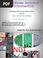 Material Science and Metallurgy Ala On: "Non Destructive Testing"