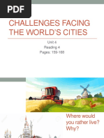 Challenges Facing The World'S Cities: Unit 4 Reading 4 Pages: 159-168