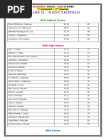 Grade 11 Saint Leopold: With Highest Honors