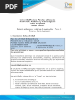 Guía de Actividades y Rúbrica de Evaluación - Unidad 1 - Tarea 1 - Pretarea - Contextualización