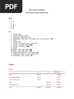 Quiz 1 Answers and Solutions (Partnership Formation and Operation)