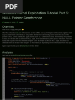 Windows Kernel Exploitation Tutorial Part 5: NULL Pointer Dereference