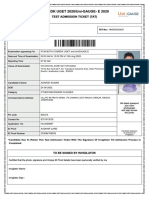 COMEDK UGET 2020/Uni-GAUGE-E 2020: Test Admission Ticket (Tat)