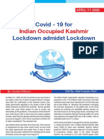 Covid - 19 For Lockdown Admidst Lockdown: Indian Occupied Kashmir