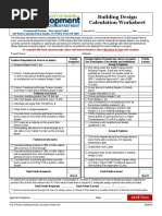 Building Design Calculation Worksheet