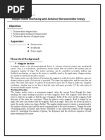 Experiment #09 Stepper Motor Interfacing With Arduino/ Microcontroller Energy Objectives