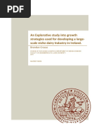 An Explorative Study Into Growth Strategies Used For Developing A Large-Scale Niche Dairy Industry in Ireland