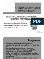 1.0 Pengenalan Undang-Undang Pentadbiran