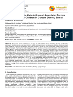 Prevalence of Acute Malnutrition and Associated Factors Among Under-Five Children in Gursum District, Somali Region, Ethiopia