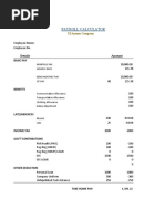 Payroll Calculator: Details Amount